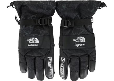 Унисекс перчатки Supreme The North Face Steep Tech, Black Dragon