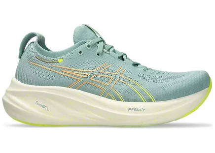 Женские кроссовки Asics Gel-Nimbus 26, светло-целадон/жёлтые