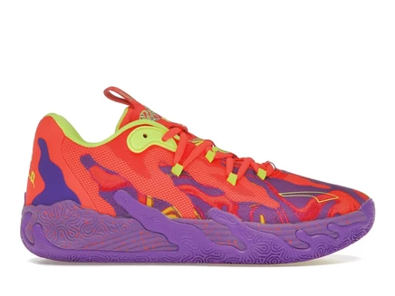 Мужские кроссовки Puma LaMelo Ball MB.03 Lo Lava, фиолетово-салатовые