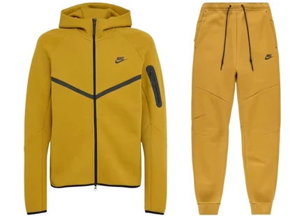 Мужской костюм Nike Tech Fleece Windrunner, охра/черный