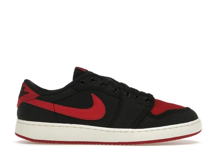 Мужские кроссовки Jordan 1 AJKO Bred, черно-красно-белые