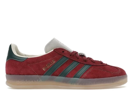 Мужские кроссовки Adidas Gazelle Indoor, темно-красные/темно-зеленые/белые