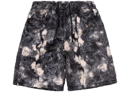 Мужские шорты Supreme из искусственного меха, черные