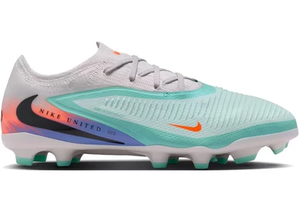 Детские футбольные бутсы Nike Phantom 6 Low Pro FG/MG, фисташковый/оранжевый