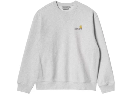 Мужской свитшот Carhartt WIP American Script, серый меланж