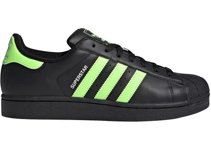 Мужские кроссовки Adidas Superstar II, черно-зелено-белые