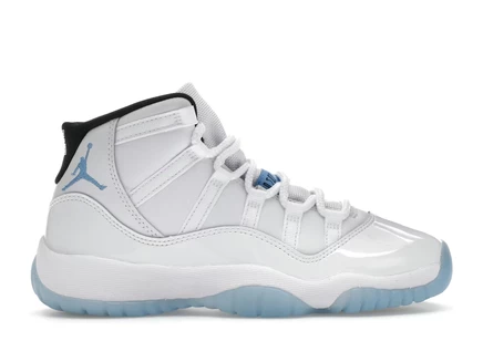 Детские кроссовки Jordan 11 Retro Legend Blue (GS), бело-голубые