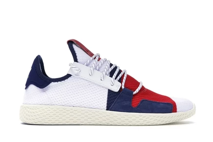 Мужские кроссовки Adidas HU V2 Pharrell, бело-красно-синие