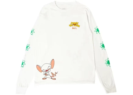 Мужской лонгслив BAIT x Pinky And The Brain, белый
