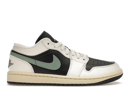 Женские кроссовки Jordan 1 Low Jade Smoke, серо-зеленые