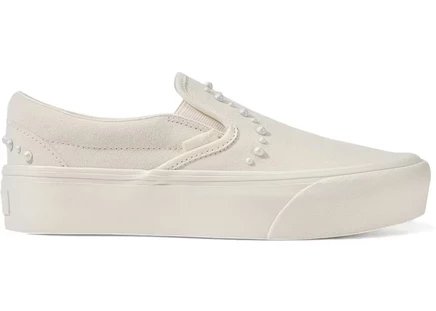Мужские слипоны Vans Classic Slip-On Platform Pearl, белые