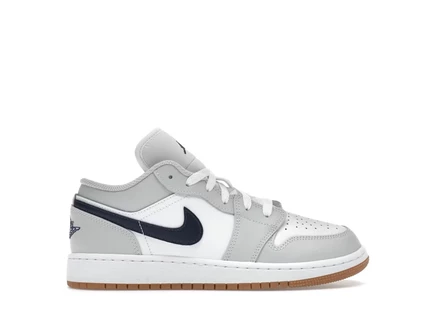 Детские кроссовки Jordan 1 Low, бело-серо-темно-синие
