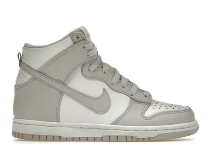 Детские кроссовки Nike Dunk High Vast Grey, бело‑серые