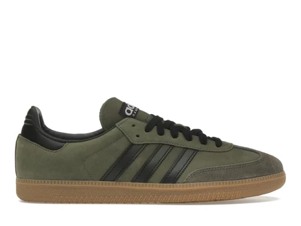 Мужские кроссовки Adidas Samba OG, зелено-черно-коричневые
