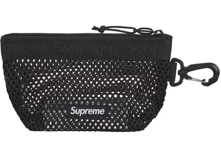 Унисекс мини-сумка supreme mesh mini pouch, черная