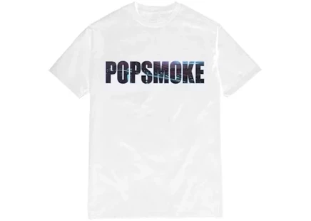 Мужская футболка Pop Smoke x Vlone Wraith, белая