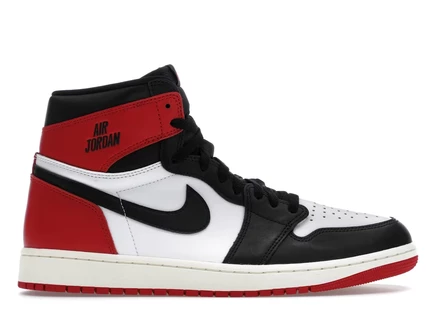 Мужские кроссовки Jordan 1 Retro High OG Black Toe, черно-красно-белые