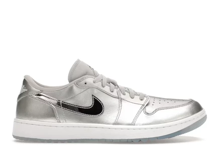 Jordan 1 Retro Low Golf Gift Giving Pack metallic silver/metallic silver/photon dust/white