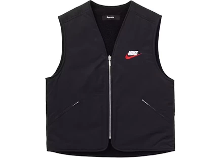 Supreme Nike Reversible Nylon Sherpa Vest Black black