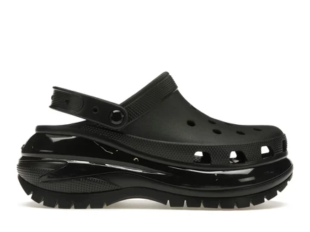 Унисекс кроксы Crocs Classic Mega Crush на платформе 6 см из Croslite, черные