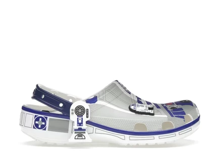 Мужские кроксы Crocs Classic Clog Star Wars R2-D2, белые/голубые/светло-серые