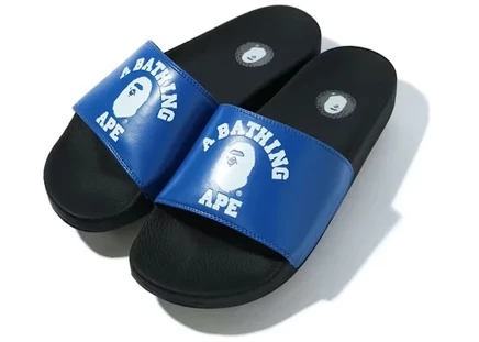 Мужские сланцы Bape College Slide, синие/черные