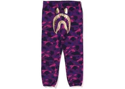 Мужские спортивные штаны Bape Color Camo Shark, фиолетовые