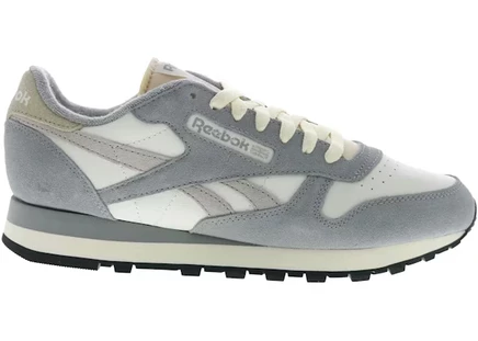 Мужские кроссовки reebok classic leather, меловой/лунный