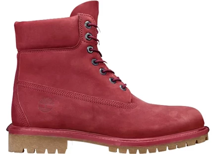 Мужские ботинки timberland 6″ boot нубук, бордовые