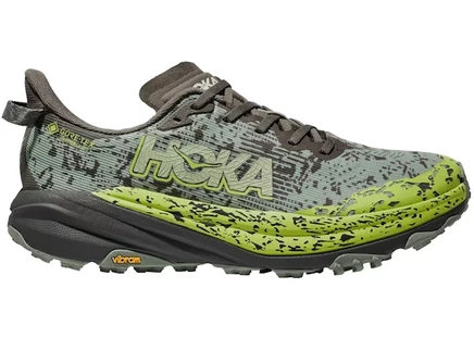 Мужские кроссовки Hoka One One Speedgoat 6 Gore‑Tex, серо-зеленые