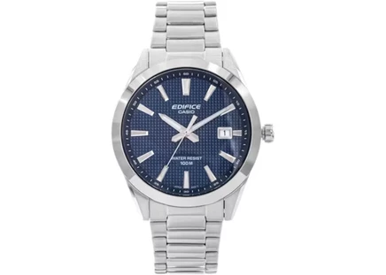 Мужские часы Casio EFV-160D-2AVEF, стальной корпус 40 мм и браслет, кварцевые, синий циферблат
