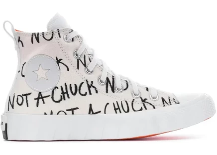 Детские кеды Converse UNT1TL3D Hi Not a Chuck, бело‑оранжевые