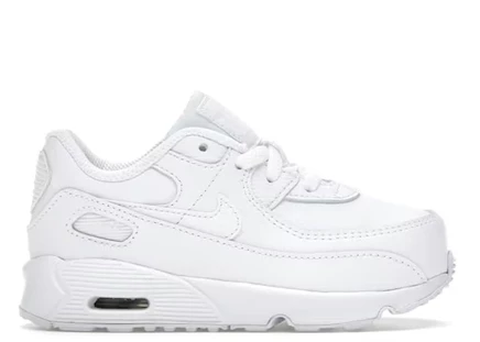 Детские кроссовки Nike Air Max 90 Leather Triple White, белые