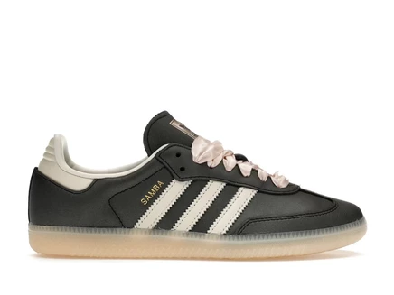 Женские кроссовки Adidas Samba OG, чёрные/розовые