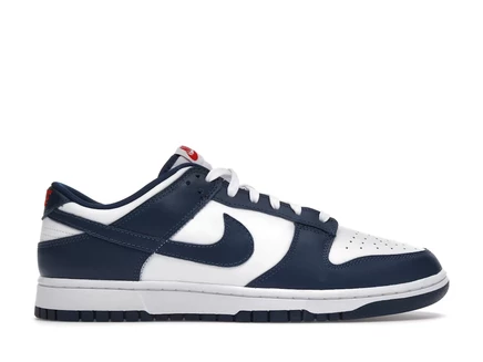 Мужские кроссовки Nike Dunk Low Valerian Blue, бело-синие с красными акцентами