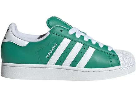 Мужские кроссовки Adidas Superstar II, зеленые/белые/черные