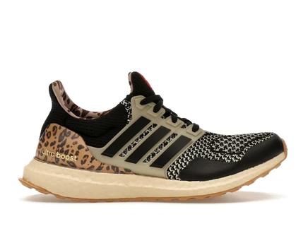 Женские кроссовки Adidas Ultra Boost 1.0 Leopard, черно-бежевые