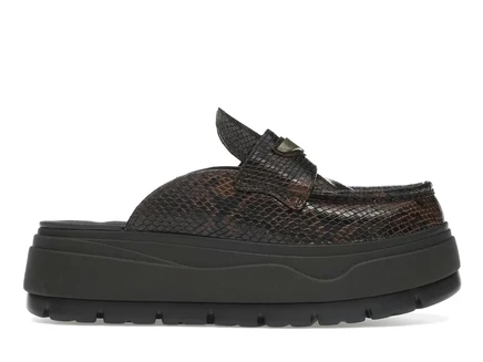 Женские мюли Jordan Mule Croc, бархатно-коричневые