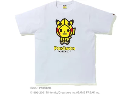Мужская футболка Bape Pokémon Baby Milo №13, белая