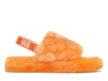 Детские шлепанцы UGG Fluff Yeah Poppy Slide, оранжевые
