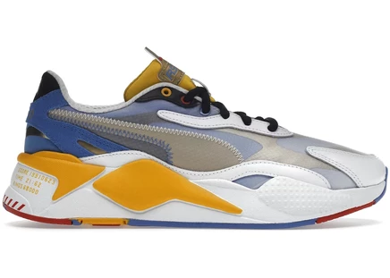 Кроссовки Puma RS-X3 Sonic the Hedgehog, бело-сине-жёлтые