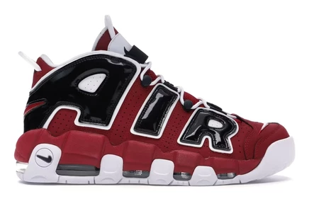 Мужские кроссовки Nike Air More Uptempo, красно-черные