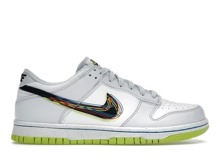 Детские кроссовки Nike Dunk Low 3D Swoosh, серые