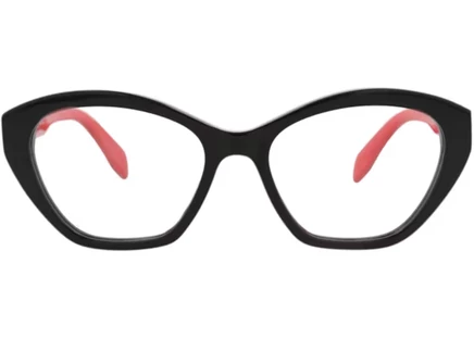 Оправа Alexander McQueen Cat Eye AM0360O, черно-прозрачная