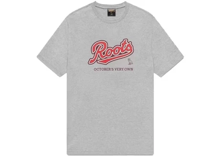 Мужская футболка OVO Roots Heritage Script, серый меланж