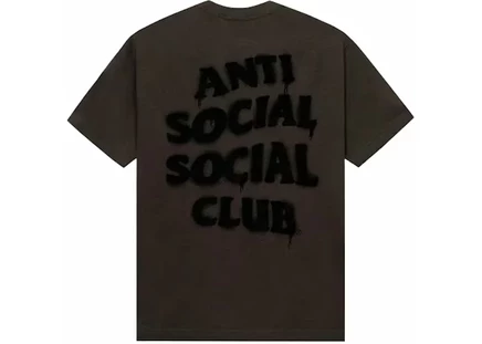 Футболка Anti Social Social Club Burn It Down, коричневая