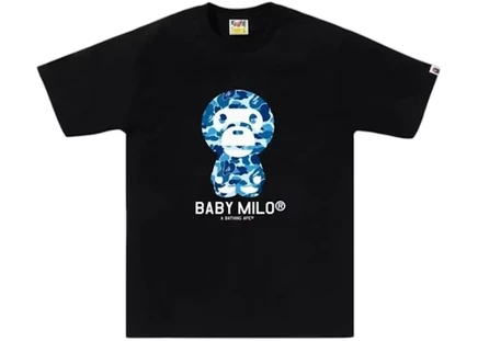 Мужская футболка Bape Baby Milo ABC Camo, черно-синяя