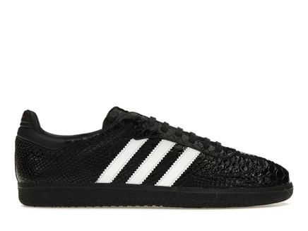 Мужские кеды Adidas Samba OG Made in Italy с крокодиловым тиснением, черные