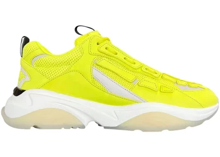 Мужские кроссовки Amiri Bone Runner Reflective, белые/неонно-желтые