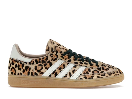 Женские кроссовки Adidas Handball Spezial Leopard, бежевые